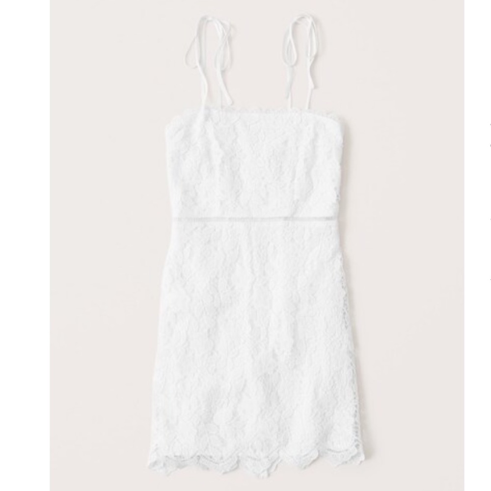 Abercrombie and Fitch tie strap white dress, XS like new